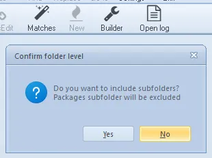 Matches folder prompt